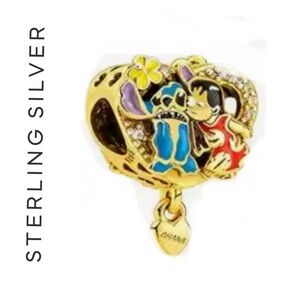 🌟 14K Gold Plated Ohana Lilo & Stitch Charm